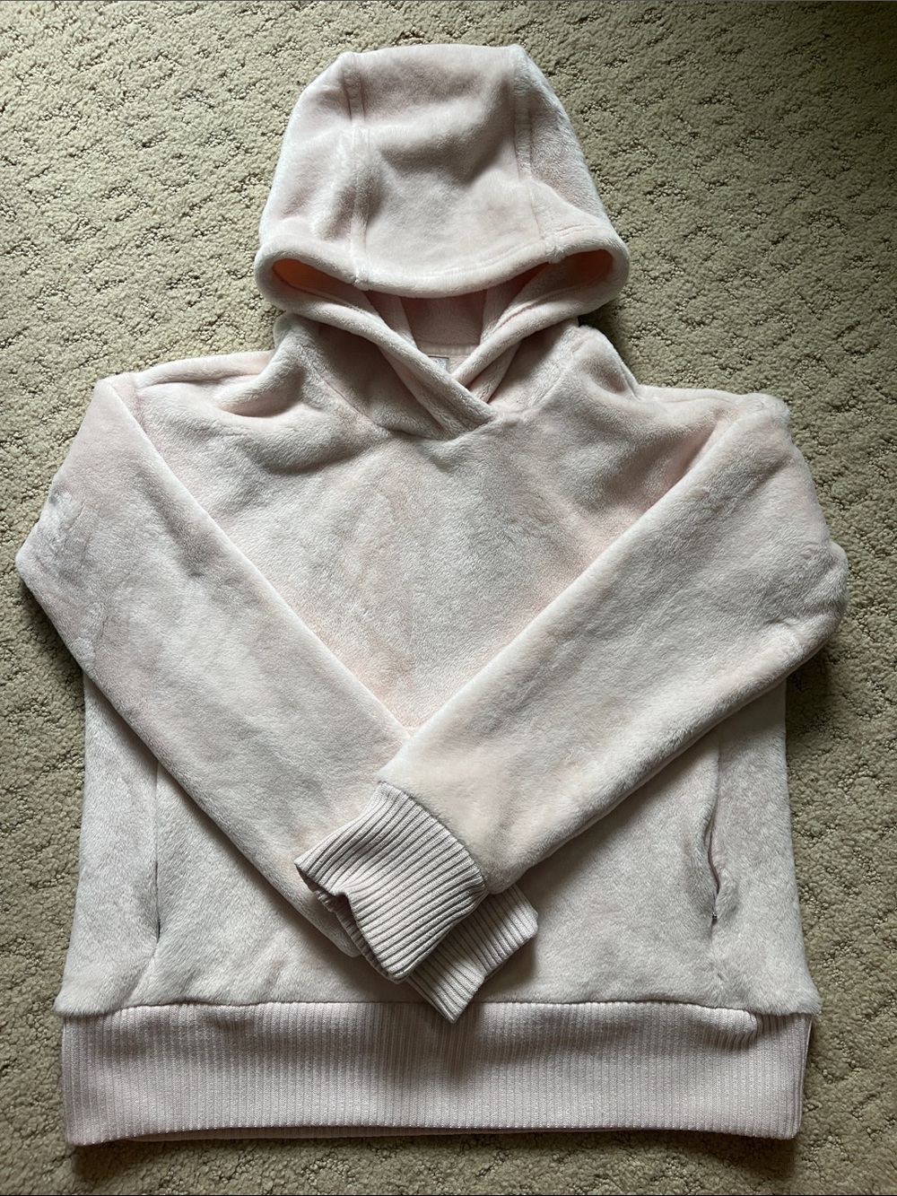 Athleta Plush Hooded Pullover in Pale Pink